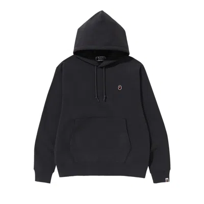 Pre-owned Bape Ape Head One Point Relaxed Fit Pullover Hoodie 'charcoal' In Black