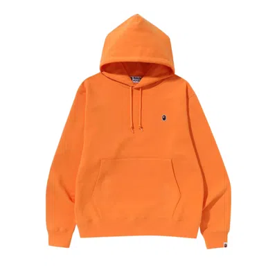 Pre-owned Bape Ape Head One Point Relaxed Fit Pullover Hoodie 'orange'