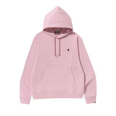 Pre-owned Bape Ape Head One Point Relaxed Fit Pullover Hoodie 'pink'