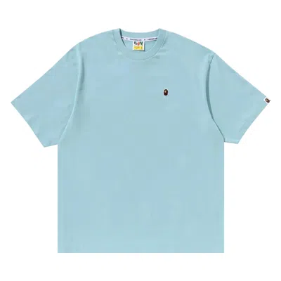 Pre-owned Bape Ape Head One Point Relaxed Fit Tee 'sax' In Blue