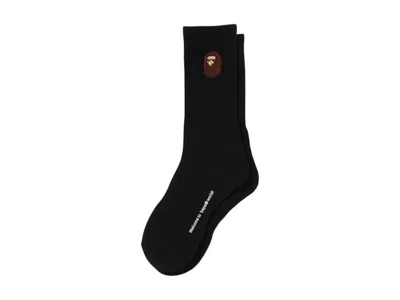 Pre-owned Bape Ape Head One Point Socks (ss25) In Black