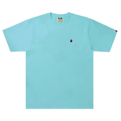 Pre-owned Bape Ape Head One Point Tee 'blue/sax'