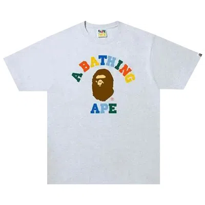Pre-owned Bape Ape Head One Point Tee 'grey' | Men's Size S In Gray
