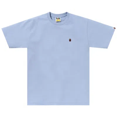 Pre-owned Bape Ape Head One Point Tee 'sax' In Blue