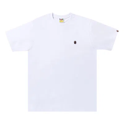 Pre-owned Bape Ape Head One Point Tee 'white'