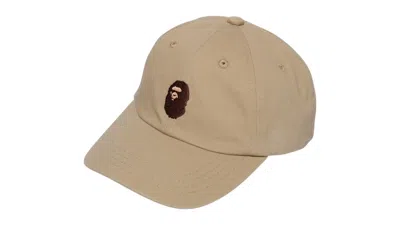 Pre-owned Bape Ape Head Panel Cap In Beige