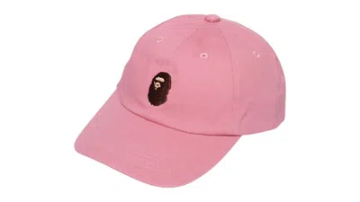 Pre-owned Bape Ape Head Panel Cap In Pink