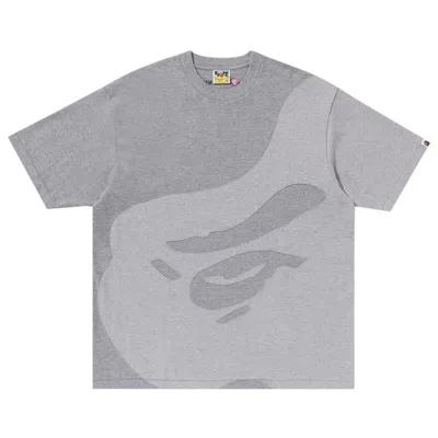 Pre-owned Bape Ape Head Patch Oversized Tee 'grey'