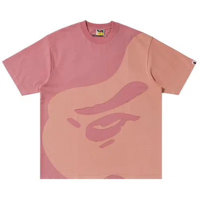 Pre-owned Bape Ape Head Patch Oversized Tee 'pink'