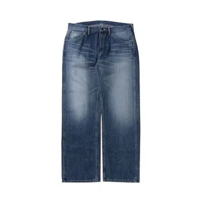 Pre-owned Bape Ape Head Relaxed Fit Denim Pants 'blue/light Indigo'
