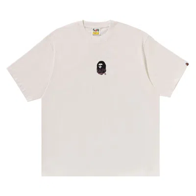 Pre-owned Bape Ape Head Relaxed Fit Tee 'ivory' | Cream | Men's Size M
