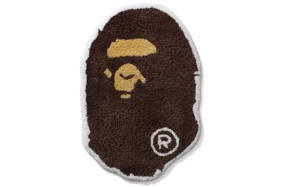 Pre-owned Bape Ape Head Rug In Brown