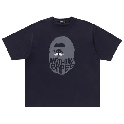 Pre-owned Bape Ape Head Tee 'navy' | Blue | Men's Size Xl
