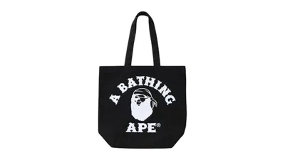 Pre-owned Bape Ape Pirate College Tote Bag In Black