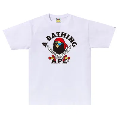 Pre-owned Bape Ape Pirate Tee 'white' | Men's Size Xl