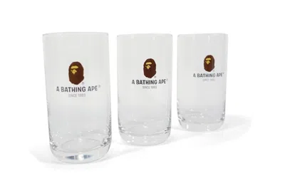 Pre-owned Bape Apehead Cup Set In Clear