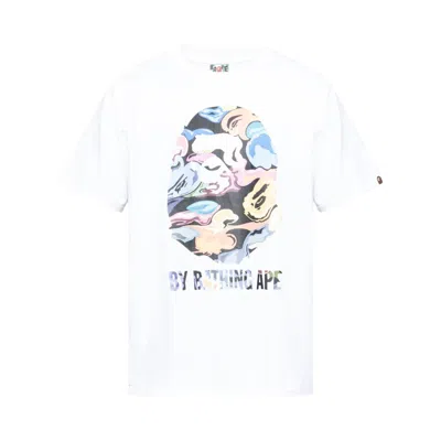 Pre-owned Bape Art Camo By Bathing Ape Tee 'white' | Men's Size M