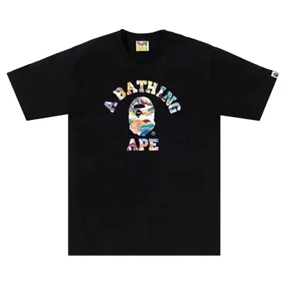Pre-owned Bape Art Camo College Tee 'black' | Men's Size M
