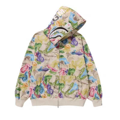 Pre-owned Bape Art Camo Shark Full Zip Hoodie 'multicolor' | Multi-color | Men's Size S