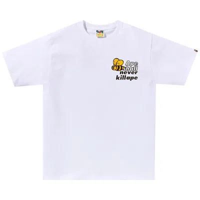 Pre-owned Bape Asnka Bee Logo Tee 'white'