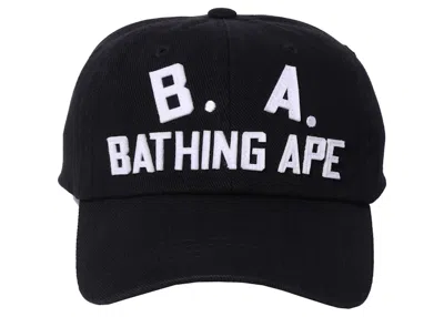 Pre-owned Bape B.a. Washed Twill Cap In Black