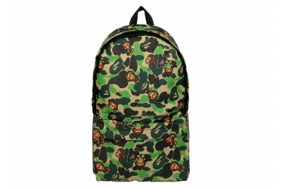 Pre-owned Bape Baby Milo Abc Camo Large Backpack Green