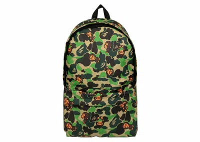 Pre-owned Bape Baby Milo Abc Camo Large Backpack In Green