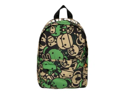 Pre-owned Bape Baby Milo And Friends Small Backpack In Army Green