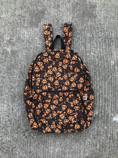 Pre-owned Bape Baby Milo Backpack In Brown