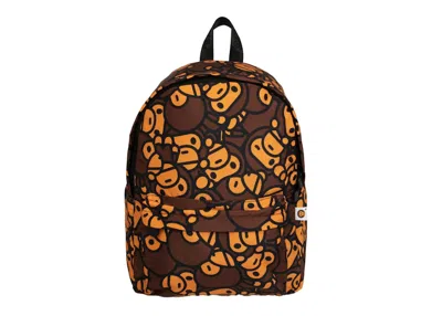 Pre-owned Bape Baby Milo Backpack In Brown