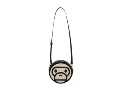 Pre-owned Bape Baby Milo Basket Shoulder Bag In Black
