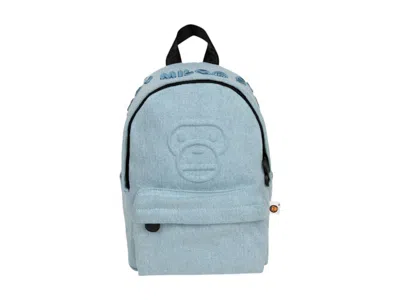Pre-owned Bape Baby Milo Denim Mini Bagpack