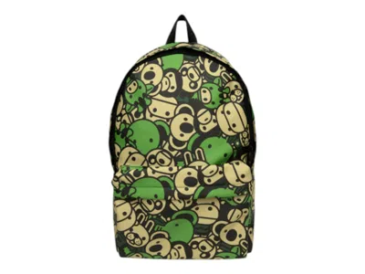 Pre-owned Bape Baby Milo Faux Leather Large Backpack In Apple Green