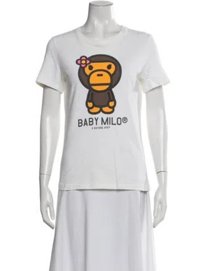 Pre-owned Bape Baby Milo Graphic Print T-shirt In White