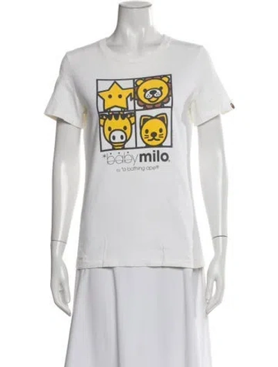 Pre-owned Bape Baby Milo Graphic Print T-shirt In White