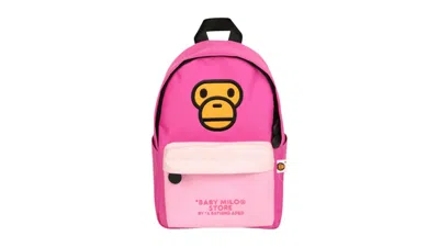 Pre-owned Bape Baby Milo Hard Mini Backpack In Carmine Rose In Pink
