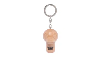 Pre-owned Bape Baby Milo Kokeshi Doll Keychain In Beige