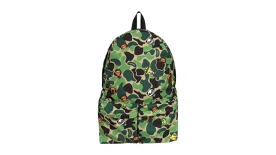 Pre-owned Bape Baby Milo Large Bucket Backpack In Army Green