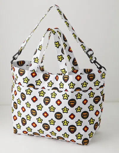 Pre-owned Bape Baby Milo Mario Stars Shoulder Bag Tote + Mini Pouch Set In Multi