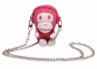 Pre-owned Bape Baby Milo Mini Shoulder Bag In Pink