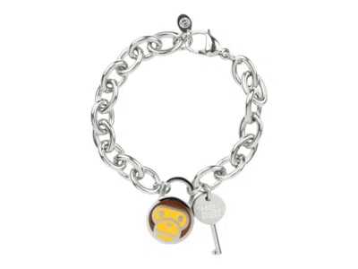 Pre-owned Bape Baby Milo Onthego Bracelet In Silver
