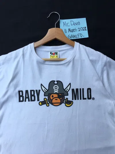 Pre-owned Bape Baby Milo Pirate Tshirt In White