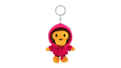 Pre-owned Bape Baby Milo Plush Doll Keychain In Bright Red
