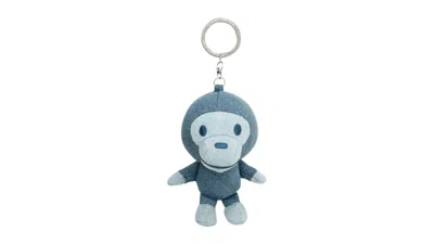 Pre-owned Bape Baby Milo Plush Keychain In Navy Blue
