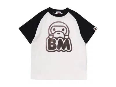 Pre-owned Bape Baby Milo Raglan Tee Shirt In White