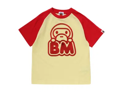 Pre-owned Bape Baby Milo Raglan Tee Shirt In Yellow