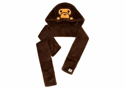 Pre-owned Bape Baby Milo Scarf In Brown