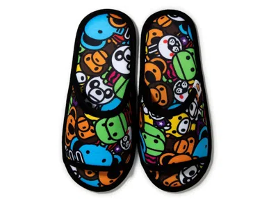 Pre-owned Bape Baby Milo Slipper In Black