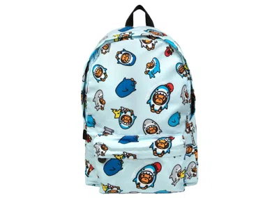 Pre-owned Bape Baby Milo Soft Backpack In Light Blue