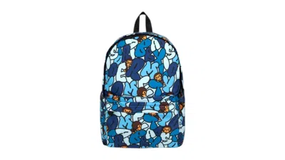 Pre-owned Bape Baby Milo Soft Medium Backpack In Blue
